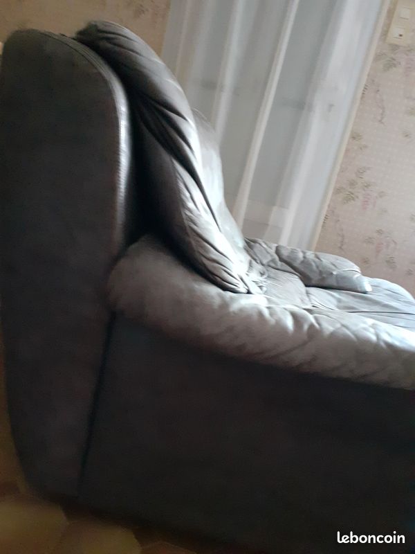 Fauteuil cuir gris anthracite Roche bobois (image 4)