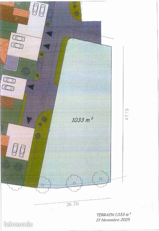 Terrain 1033 m² · à Anglet · 1 033 m² · 449 000 €