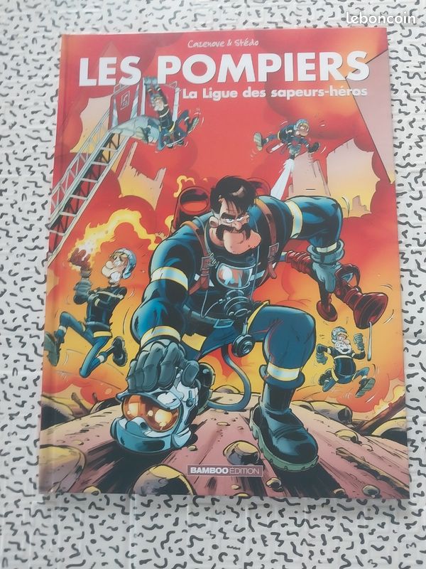 Bd les pompiers la ligue des sapeurs heros bamboo edition cazenove stedo humour tbe (image 1)