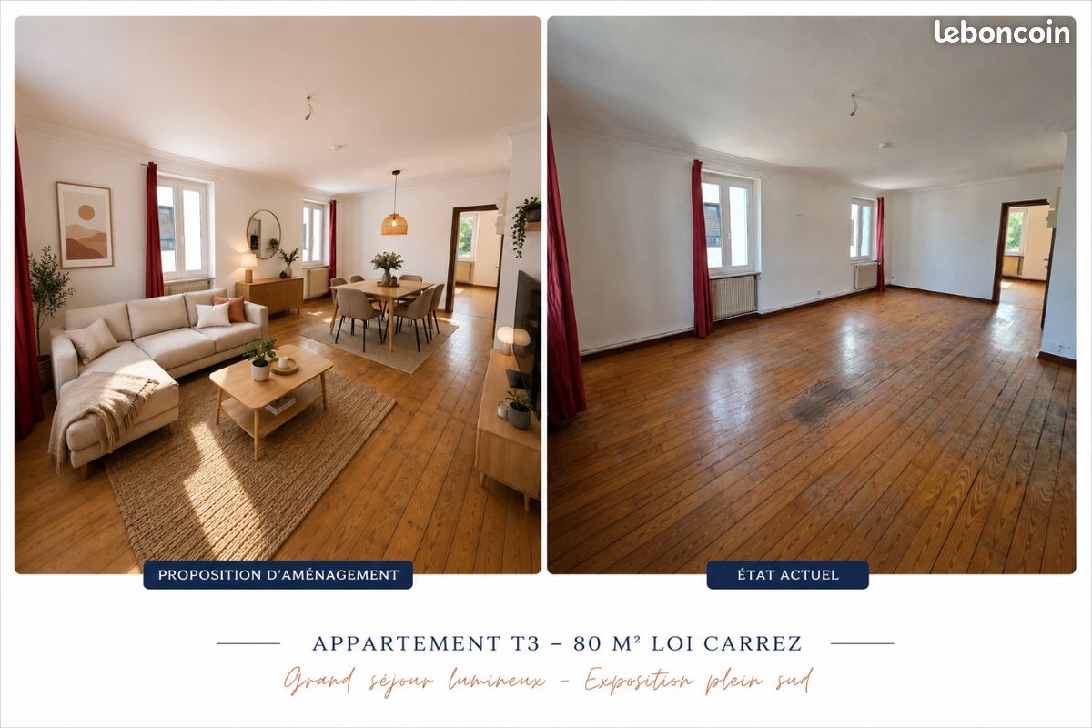 Appartement 3 pièces 80 m² · à Wittenheim · 80 m² · 114 400 €