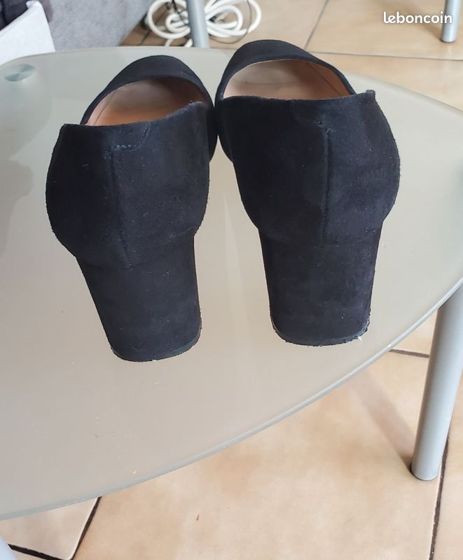 Escarpins nubuck noir JB MARTIN, taille 38.5 (image 2)