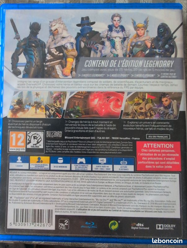 Overwatch lengendary edition PS4 - Jeux vidéo