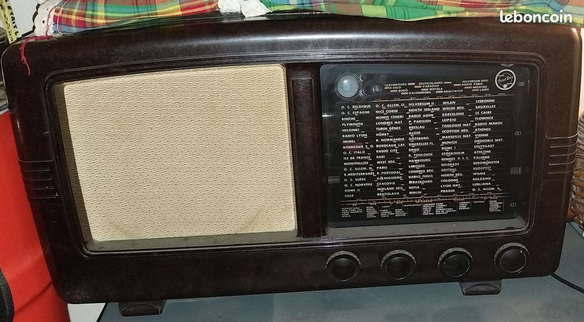 Radio vintage point bleu (image 1)