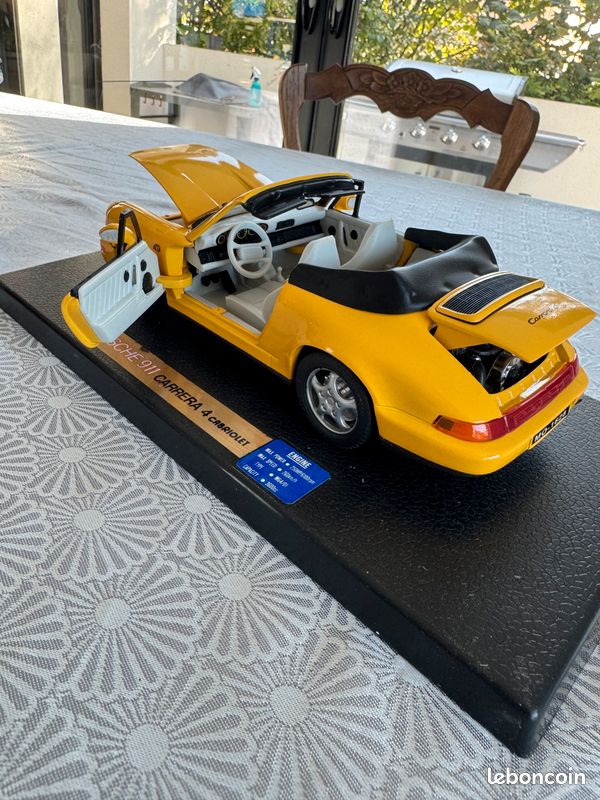 Porsche 911 Carrera 4 Cabriolet Gris – Miniature 1/14 Anson – État Neuf