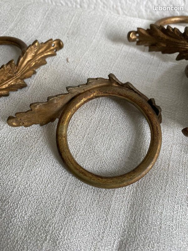 lot de 18 anneaux anciens pour rideaux