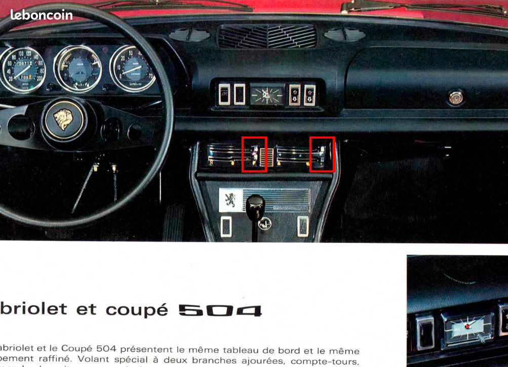 Embouts commandes chauffage 504cc (image 2)