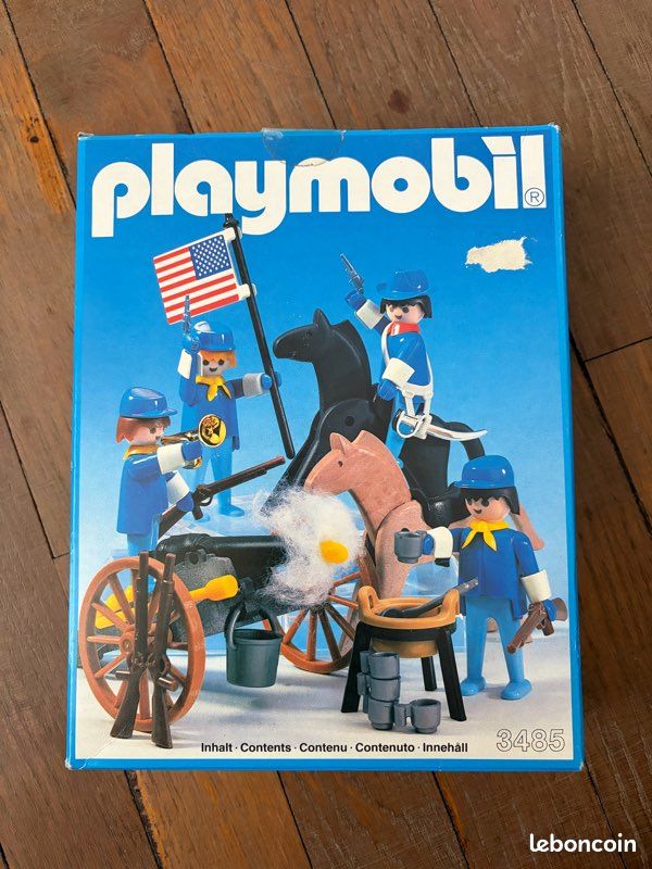 PLAYMOBIL VINTAGE WESTERN canon nordistes seau bourre sets