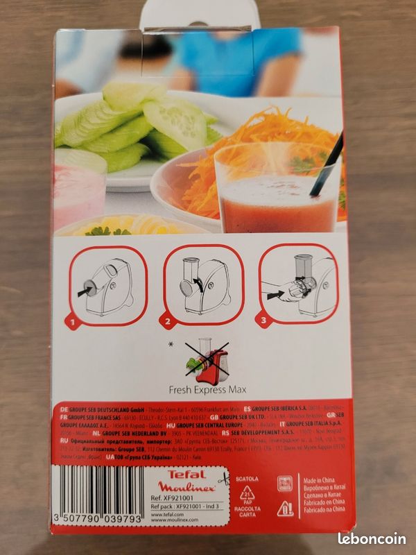 Cône à Râper Fin Robot Ménager XF921001 MOULINEX TEFAL - Accessoire Râpe Fine Inox