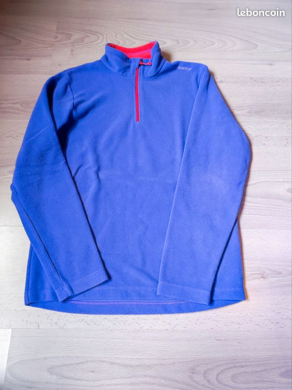 Sweat Zippé Femme Quechua Violet - Taille M, Polyester, Bon état