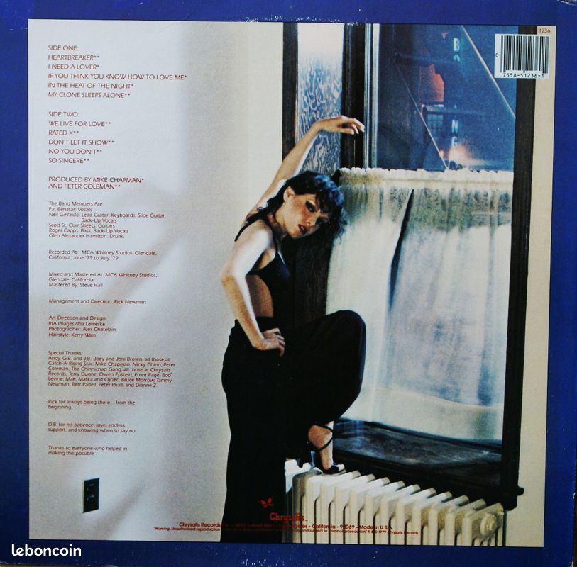Pat Benatar "In The Heat Of The Night" 33t 1979 (image 2)