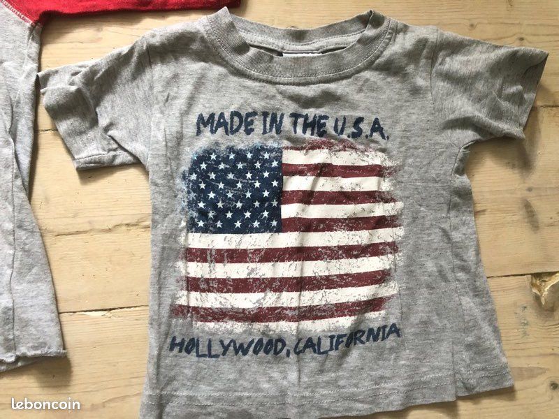 2 tee shirt assorti achetés aux USA 4 ans et 18 mois (image 3)