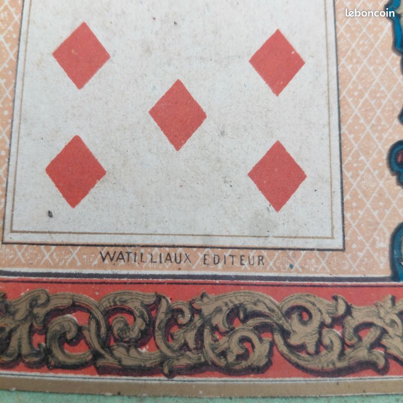 Jeu Du Nain Jaune Watilliaux – Ancien, Boîte Bois, éditeur 1890, Cartes