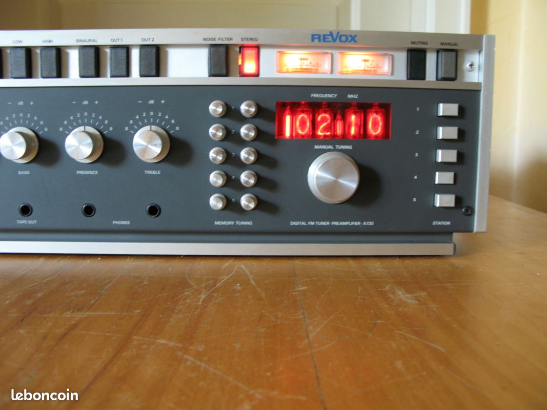 Revox A720 amplificateur + préamplificateur REVOX A722 avec tubes Nixies / LIVRASON OFFERTE (image 7)