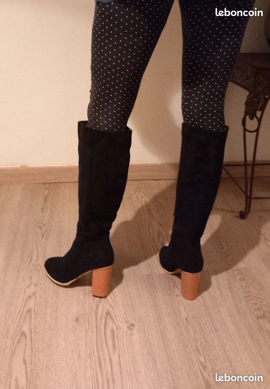 Bottines NOIR Femme motif Uni Boucle + Fermeture éclair PHILOV