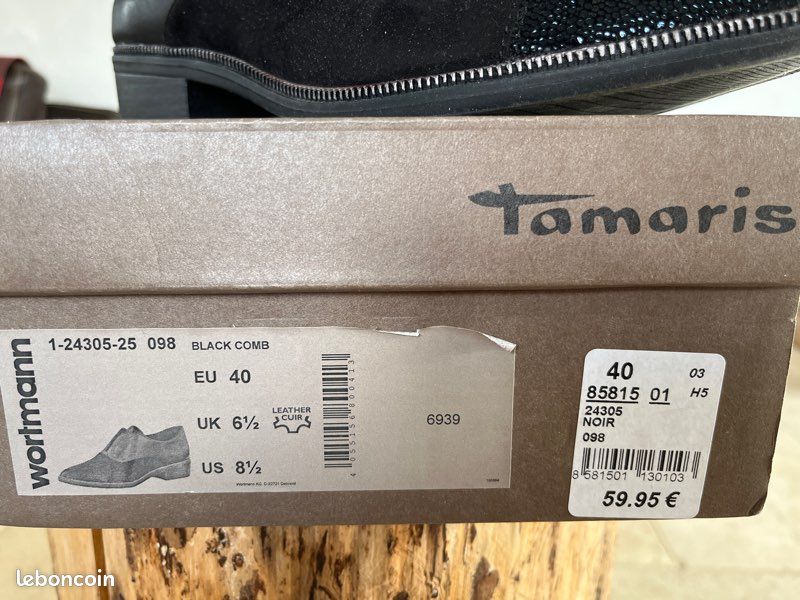 Chaussures noires Tamaris - pointure 40 (image 2)