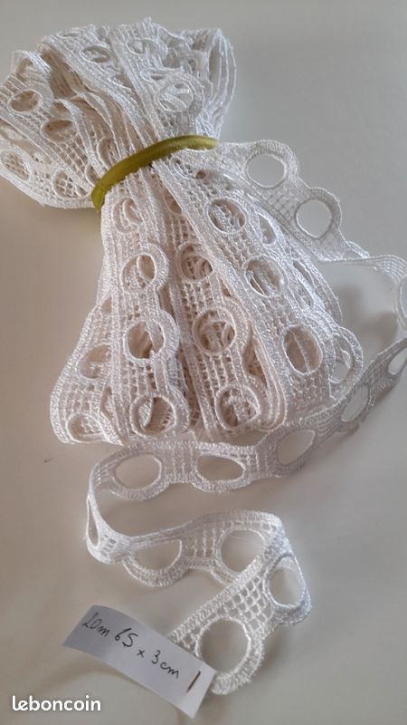 1 Yard Dentelle Mousseline Plissée 6 Cm Avec Perles – Ruban Vintage Élégant Blanc, Idéal Couture, Mariage, Robes Et Décoration