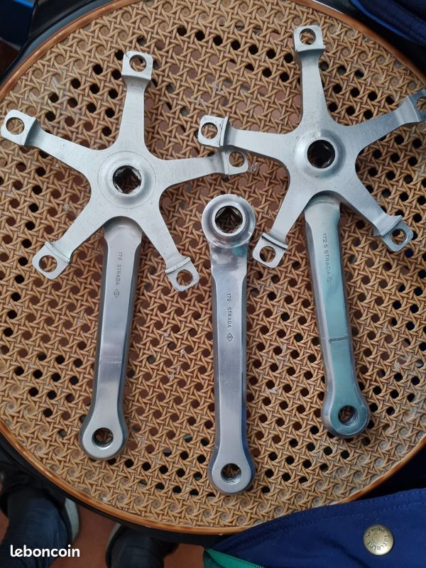 Manivelle Droite Campagnolo 172,5 Mm - 53/42 Dents, 5 Bras, Alu, Occasion En Excellent état