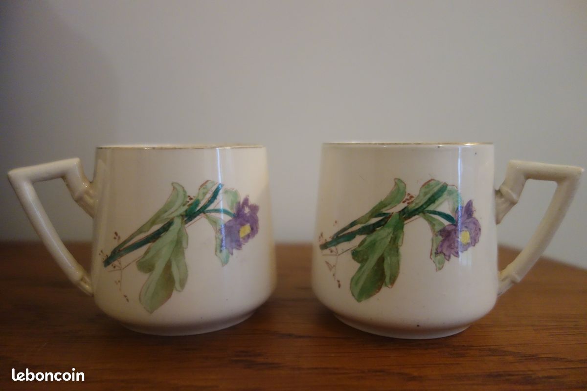 Queen Isabell Lot De 2 Tasses à Café 250 Ml Gustav Klimt Le Baiser - Avec Cuillères Porcelaine