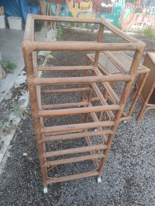 Ensemble en rotin fabrication artisanale (image 2)