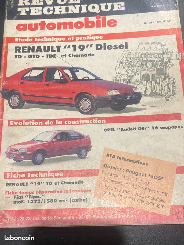 Revue technique automobile Renault 19 diesel (image 1)