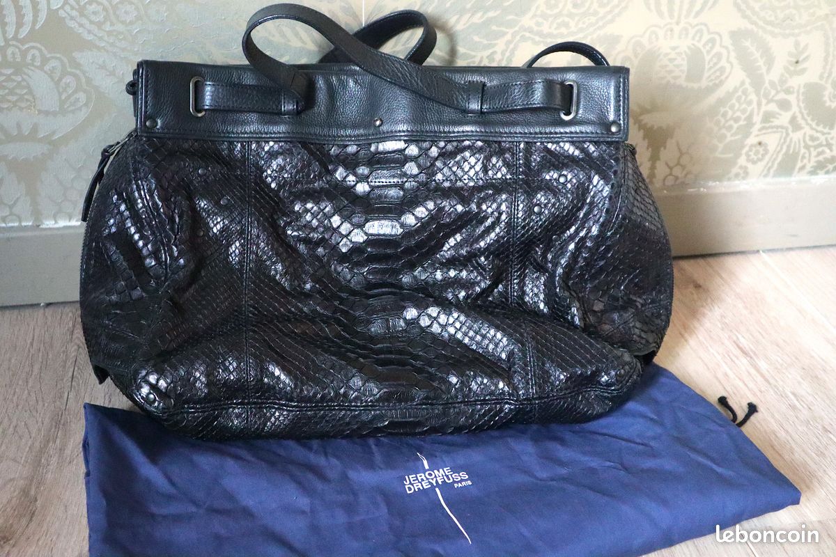Sac Python noir Jerome Dreyfuss Accessoires Bagagerie