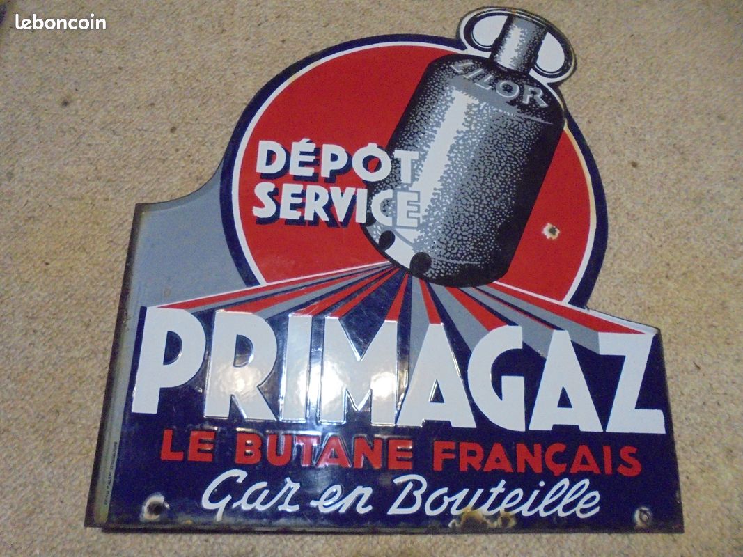 Plaque émaillée Bombée Ancienne - Danger Gel - Lavage Auto Balcon - 10x5 Cm
