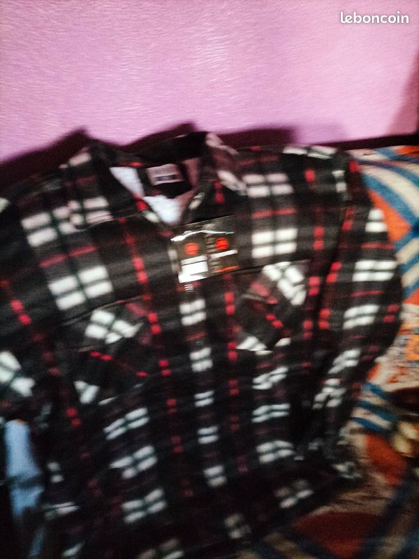 Chemise carreaux fourré zippé amparo taille 2 XL neuf (image 2)