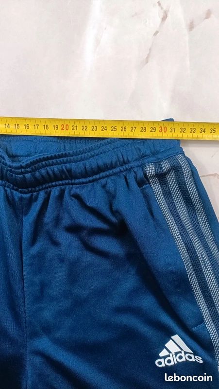 Pantalon de Survêtement Running Adidas Aeroready 3 Stripes Bleu Marine - Enfant 13-14 ans (image 4)