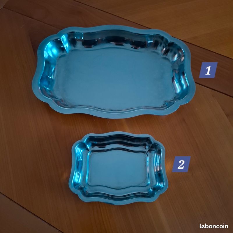 Plateau Apéritif à 3 Compartiments, Plateau de Service en Acier