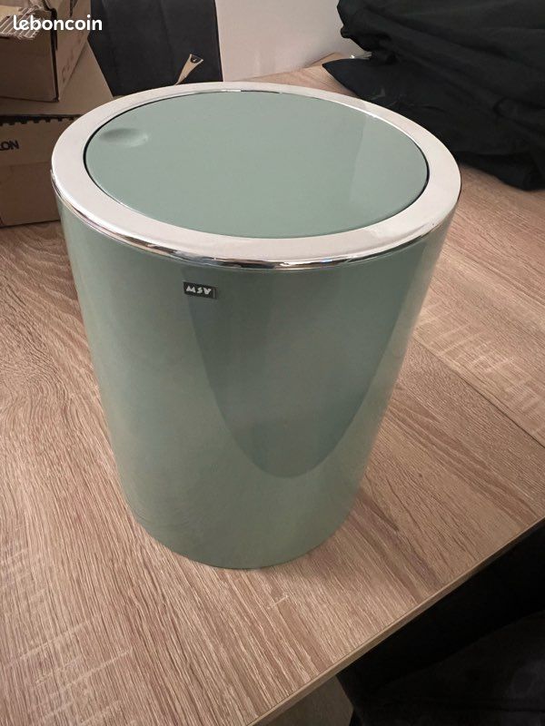 Couvercle Amovible Blanc Poubelle à Bascule 6L MSV Kamaka - Blanc