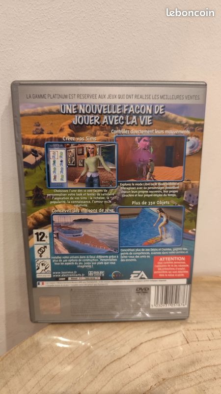 Jeu PS2 les Sims 2 avec boîte d'origine, notice et cd (image 3)