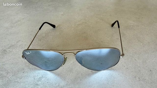 Lunettes de Soleil Ray-Ban Aviator Argent / Miroir - Avec Étui & Chiffon (image 4)