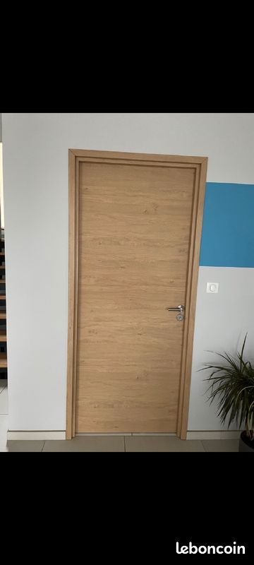 Porte fin de chantier chêne (image 1)
