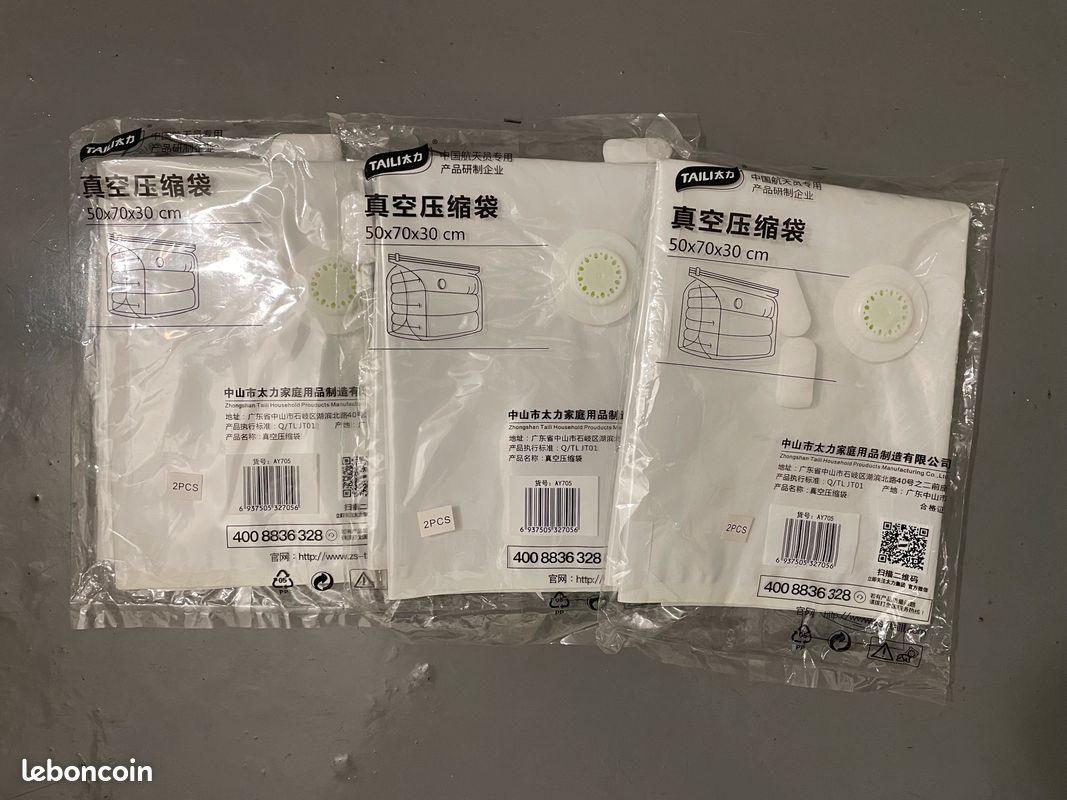 Lot de sacs de rangement sous vide compactor (image 1)