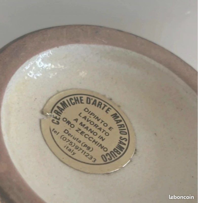 Pot en céramique italienne signé Mario Sambuco vintage (image 2)
