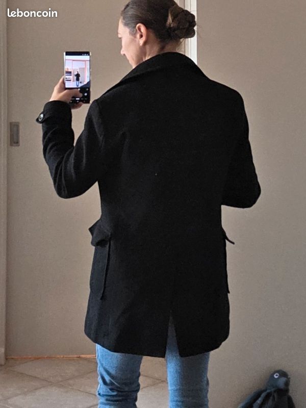 Manteau caban noir (image 2)