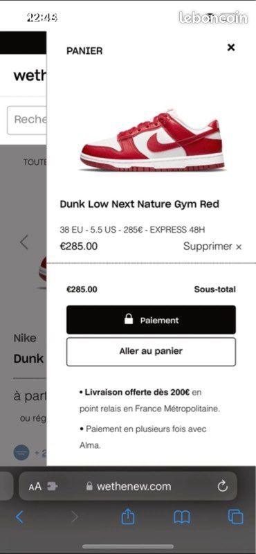 Nike dunk low next nature gym red (image 7)
