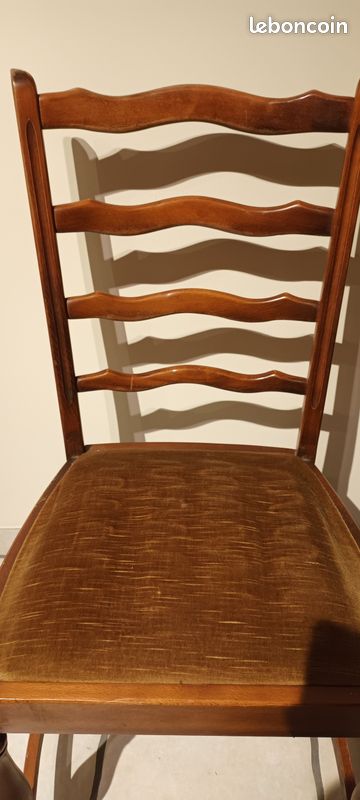 Lot de 6 chaises bois massif-tissu- : 30 (image 2)