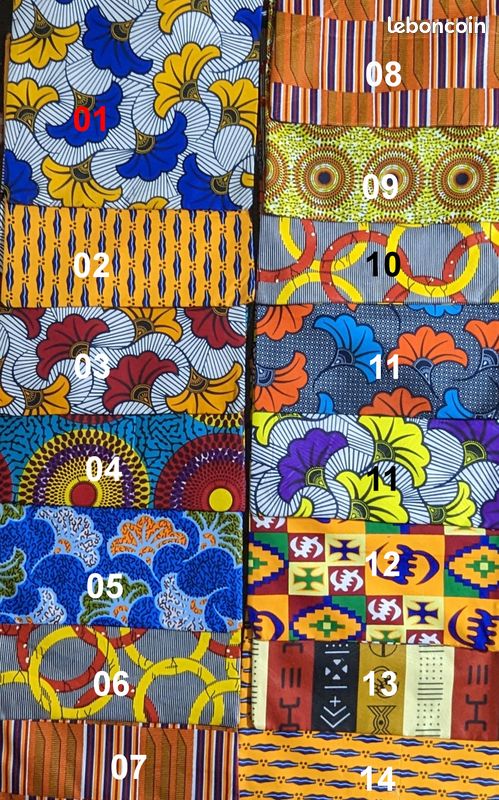 Véritable Sac en tissu Wax africain (image 2)