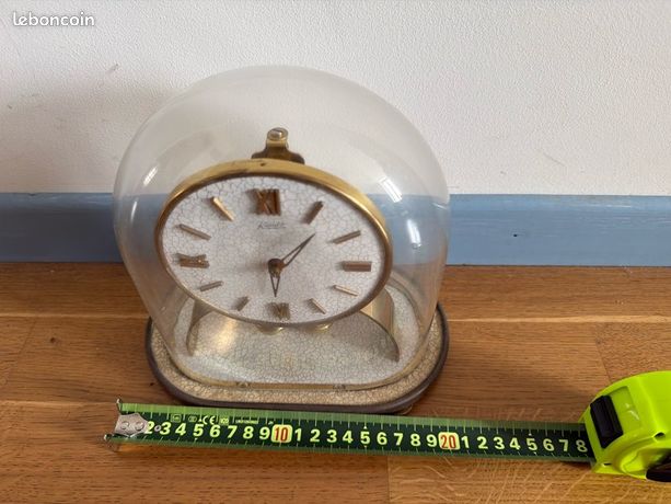 Pendule 400 Jours Kundo Sous Globe - Mécanique - Vintage Doré - Fonctionnelle