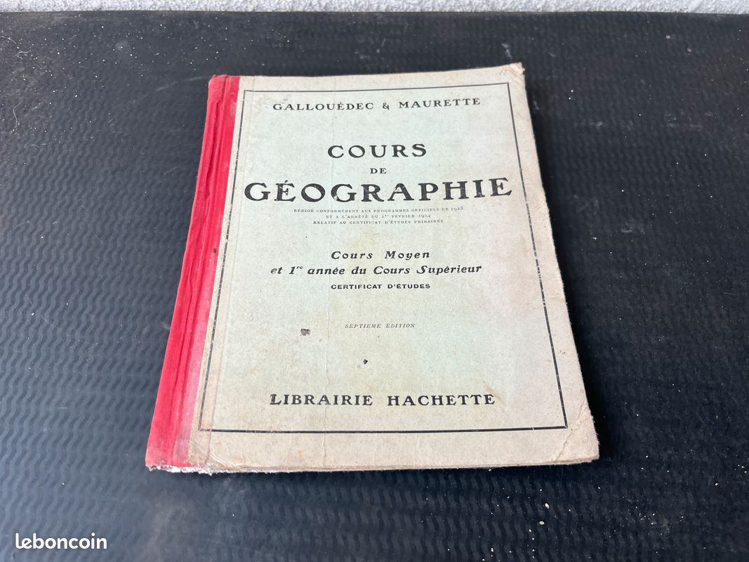 GEOGRAPHIE, COURS ELEMENTAIRE 1re ET 2e ANNEES by FRAYSSE ANTONIN: bon