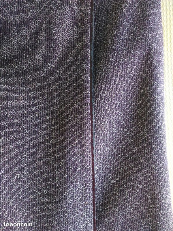 Jupe portefeuille chinée bordeaux (image 3)