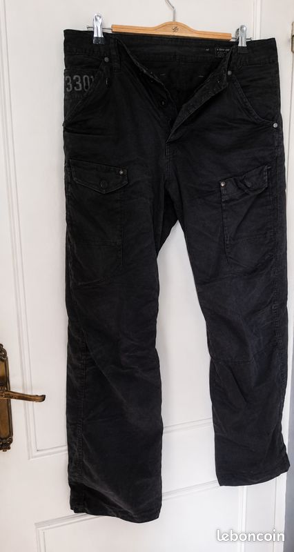 Pantalon cargo G-Star RAW 3301 noir Homme – Taille 45 cm / 105 cm (image 1)