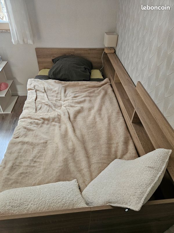 Lit banquette 1 personne +matelas (image 2)