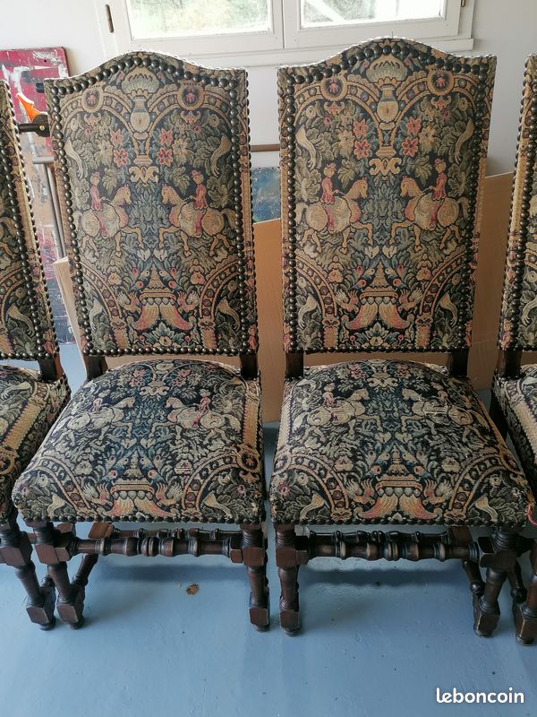 Chaises chêne style louis 13 (image 1)