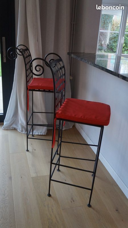 Chaises hautes fer forgé (4 ) (image 3)