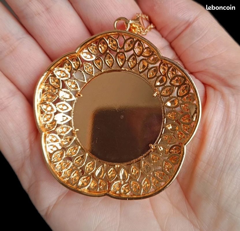 Pendentif Ancien Porcelaine De Limoges – Vintage – Très Bon état