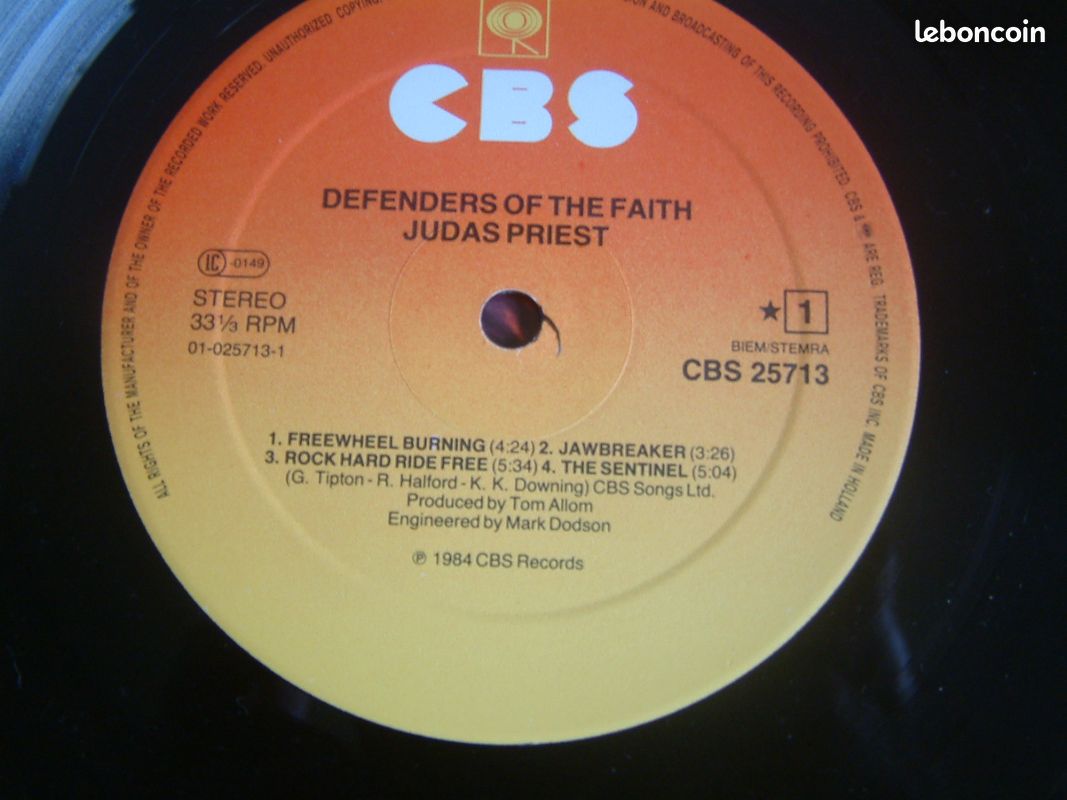 Vinyle 33 tours judas priest-defenders of the faith (image 3)
