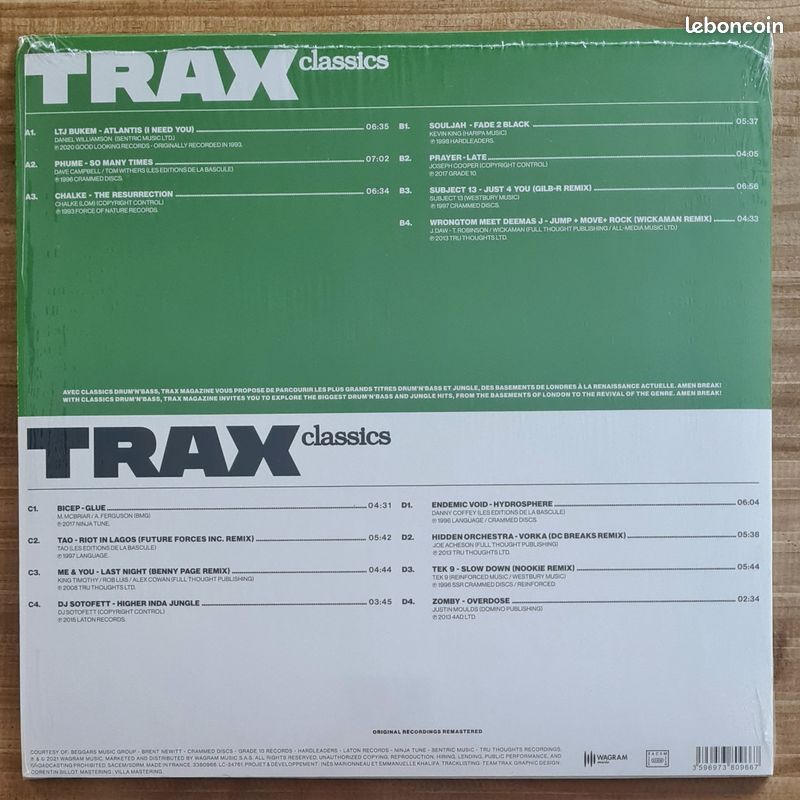 Trax Classics (Drum'N'Bass) (2xLP vinyle) (image 2)