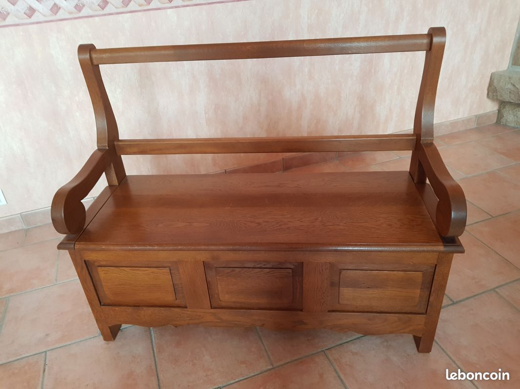 Banc coffre en chêne (image 1)